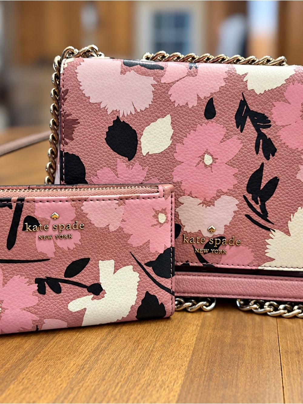 Kate Spade Briar Lane Gala Floral Mini Emelyn Crossbody Wallet Set